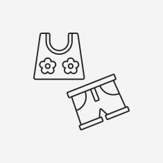 swim suit line icon N27