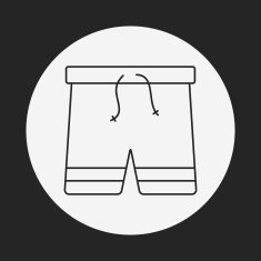 swim suit line icon N30