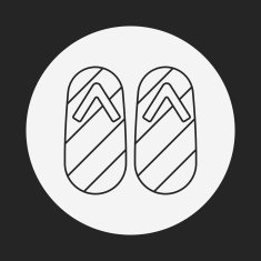 slipper line icon N9