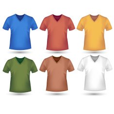 Color t-shirt design template set N2