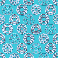 Abstract silver chains circles seamless background N2