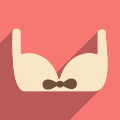 Flat with shadow icon and mobile applacation bra