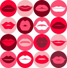 Lips set icons Design element N14