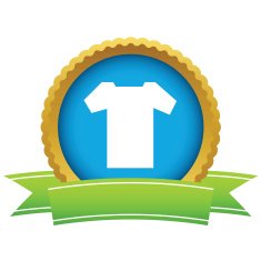 Gold tee shirt logo