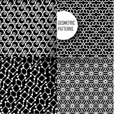 geometric pattern in op art design Black and white N50