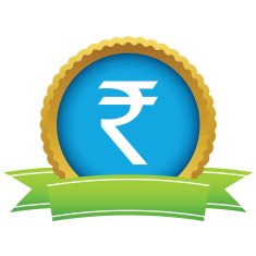 Gold rupee logo
