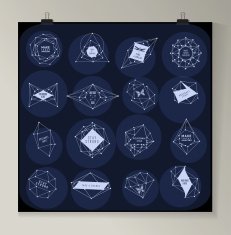Abstract triangles design N48