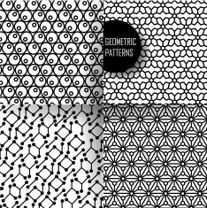 geometric pattern in op art design Black and white N66