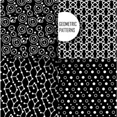 geometric pattern in op art design Black and white N67