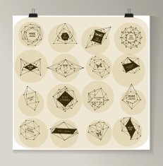 Abstract triangles design N69