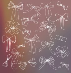 Black and white silhouette image of bow set N5