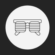 sunglasses line icon N25