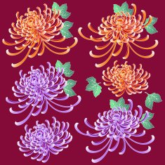 Japanese flower material