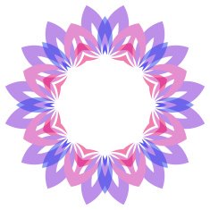 Colorful floral wreath frame N4