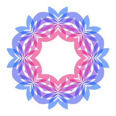 Colorful floral wreath frame N6