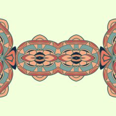 Abstract seamless ornament pattern the kaleidoscope effect Ethnic damask motif N6