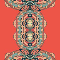 Abstract seamless ornament pattern the kaleidoscope effect Ethnic damask motif N7