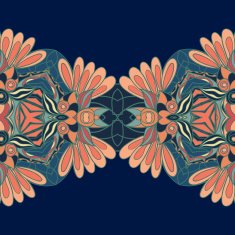 Abstract seamless ornament pattern the kaleidoscope effect Ethnic damask motif N8