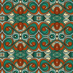 Abstract seamless ornament pattern the kaleidoscope effect Ethnic damask motif N10