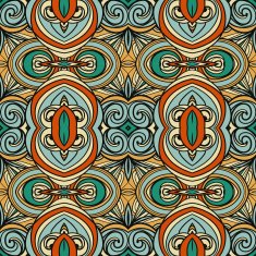Abstract seamless ornament pattern the kaleidoscope effect Ethnic damask motif N13
