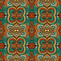 Abstract seamless ornament pattern the kaleidoscope effect Ethnic damask motif N14