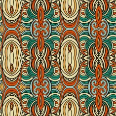 Abstract seamless ornament pattern the kaleidoscope effect Ethnic damask motif N18