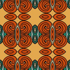 Abstract seamless ornament pattern the kaleidoscope effect Ethnic damask motif N22