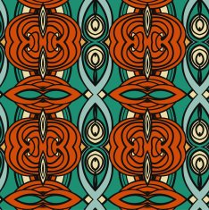 Abstract seamless ornament pattern the kaleidoscope effect Ethnic damask motif N27