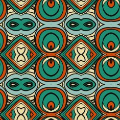 Abstract seamless ornament pattern the kaleidoscope effect Ethnic damask motif N35