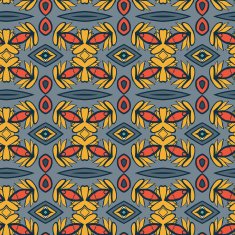 Abstract seamless ornament pattern the kaleidoscope effect Ethnic damask motif N49
