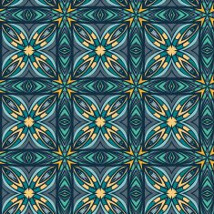 Abstract seamless ornament pattern the kaleidoscope effect Ethnic damask motif N51