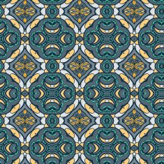 Abstract seamless ornament pattern the kaleidoscope effect Ethnic damask motif N53