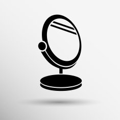 mirror icon vector isolated view sign symbol N8