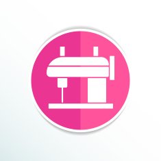 Sewing machine vector icon raft embroidery tool clothes N6