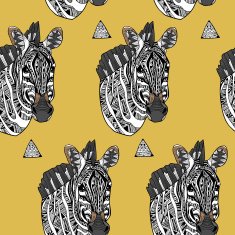 modern geometric style zebra seamless pattern