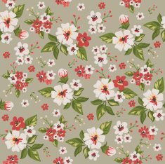 Seamless Vintage Flower Pattern N17