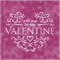 Love You Text on Blurred background with floral ornament Valentines N6