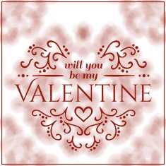 Love You Text on Blurred background with floral ornament Valentines N8
