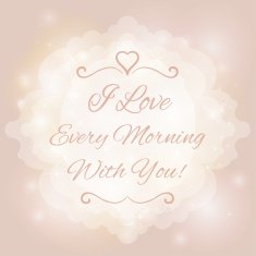 Love You Text on Blurred background with floral ornament Valentines N9