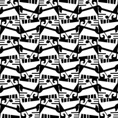 Black and white seamless pattern N45