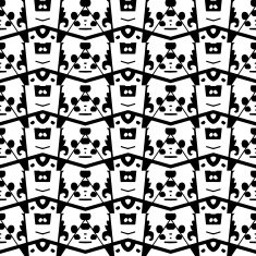 Black and white seamless pattern N56