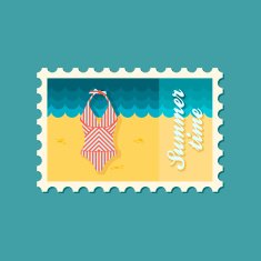 Swimsuit flat stamp