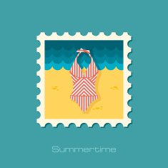 Swimsuit flat stamp N2