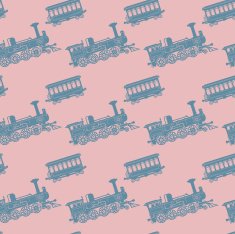 Seamless pattern train theme