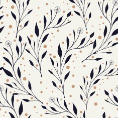 elegant seamless pattern with foliage