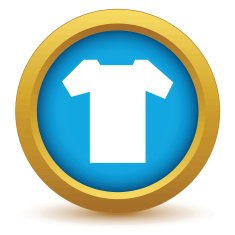 Gold tee shirt icon