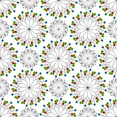 Vector seamless background multi-colored curls