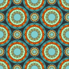 Seamless doodle flower background in vector with doodles