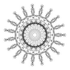 Vector Beautiful Deco Black Mandala N244