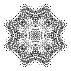 Vector Beautiful Deco Black Mandala N246